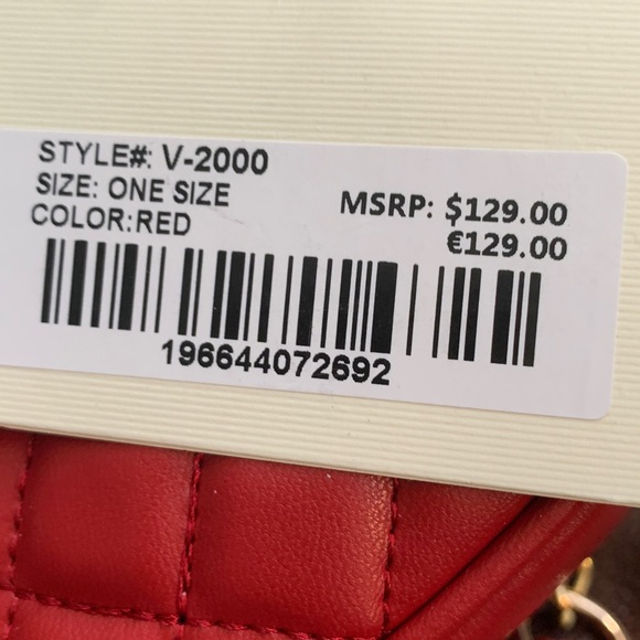 Valentino Orlandi Red Quilted Crossbody Bag - Picture 3 of 6